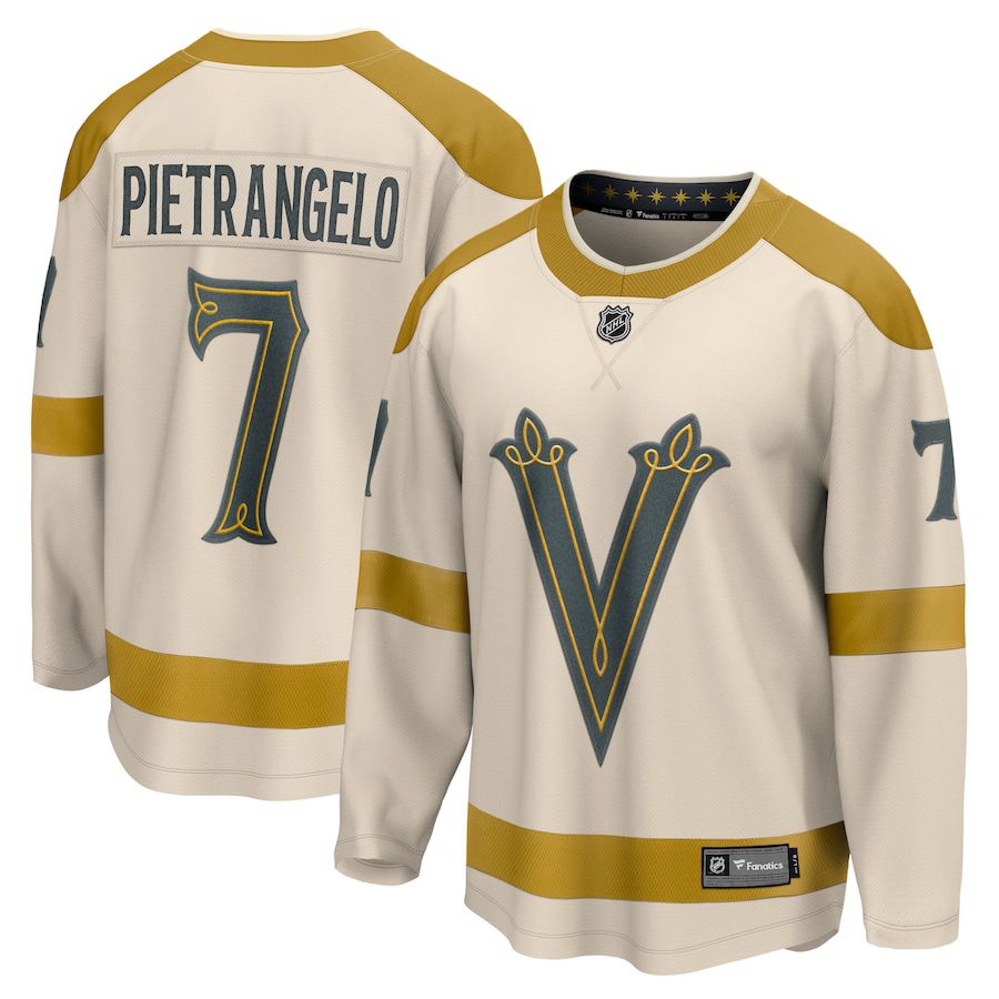Men Vegas Golden Knights #7 Alex Pietrangelo Fanatics Branded Cream 2024 NHL Winter Classic Breakaway Player Jersey